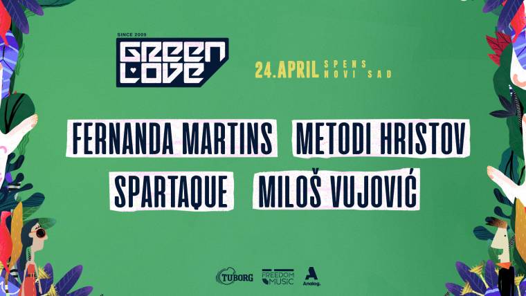 Fernanda Martins, Metodi Hristov, Spartaque i Miloš Vujović 24. aprila na Spensu u okviru Green Love festivala